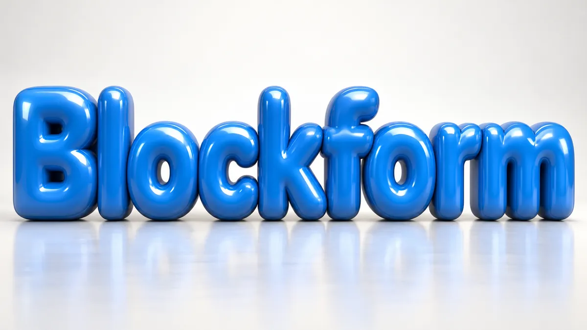3D Text Generator sample showing Blockform