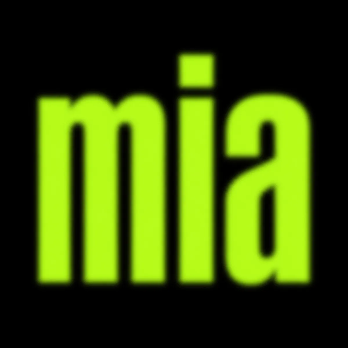 Brat Font Generator sample showing mia