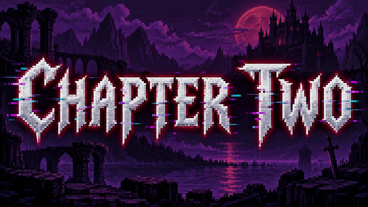 Deltarune Font Generator sample showing Chapter Two