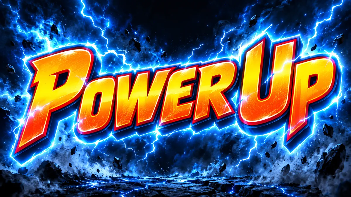 Dragon Ball Font Generator sample showing Power Up