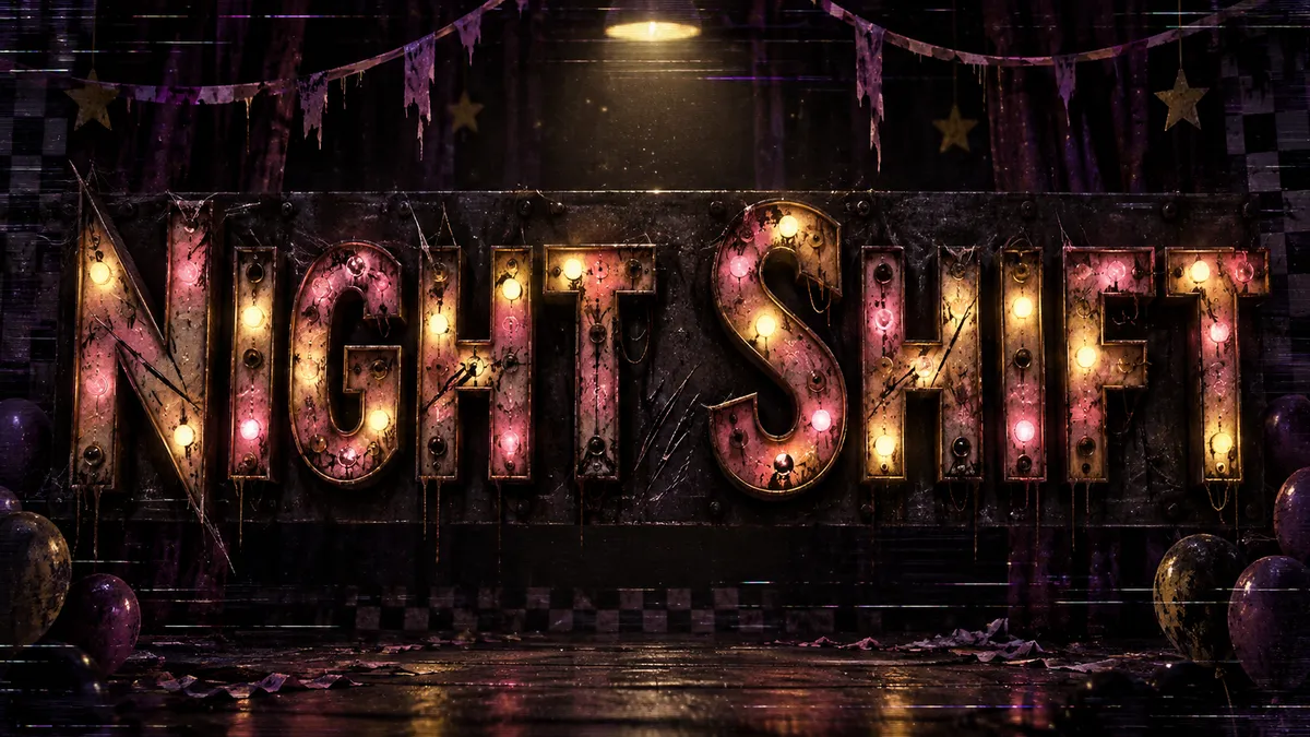 FNAF Font Generator sample showing Night Shift