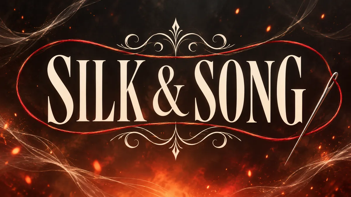 Needle & Thread: Hollow Knight Silksong Font Generator sample showing SILK & SONG