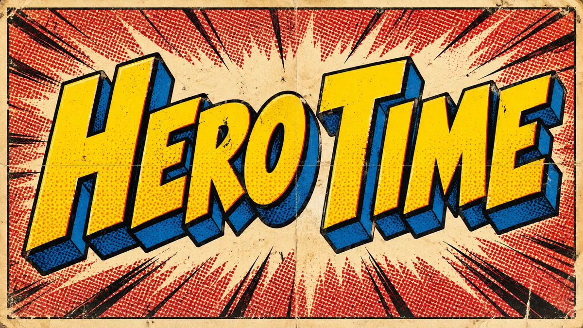 Invincible Font Generator sample showing Hero Time