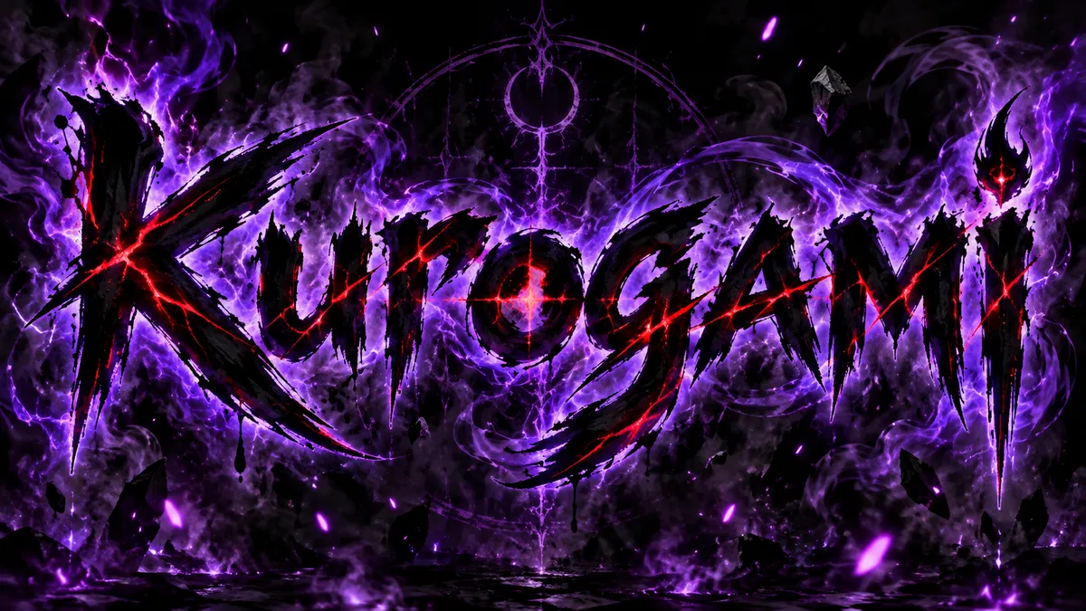Kurogami rendered with the jjk font