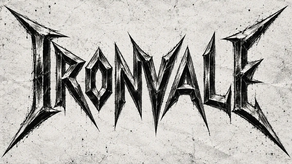 Metallica Font Generator sample showing Ironvale
