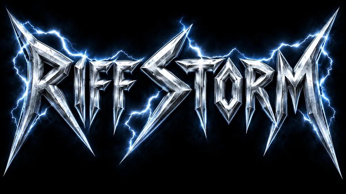Metallica Font Generator sample showing Riff Storm
