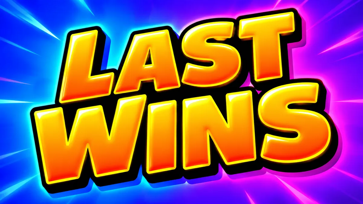 MrBeast Font Generator sample showing Last Wins