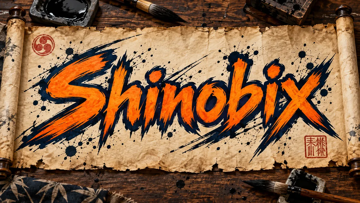 Naruto Font Generator sample showing Shinobix