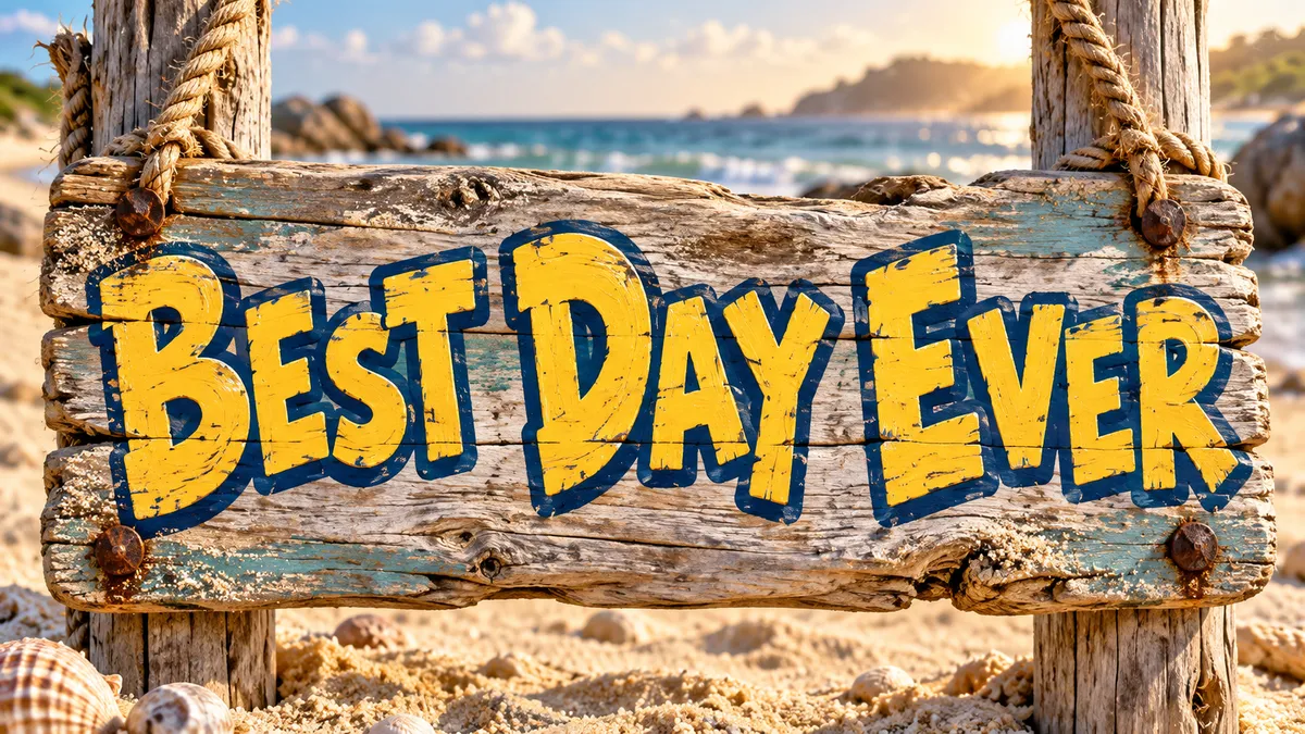 SpongeBob Font Generator sample showing Best Day Ever