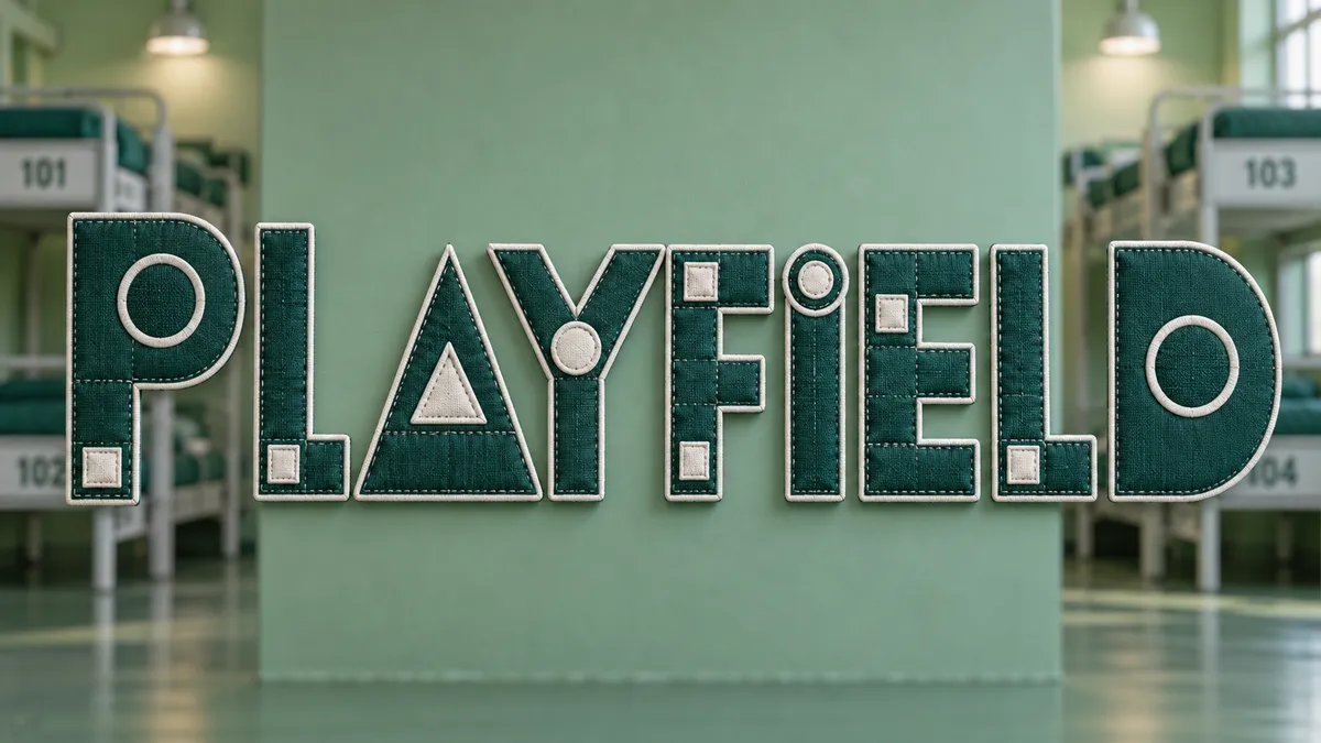 Squid Game Font Generator sample showing Playfield