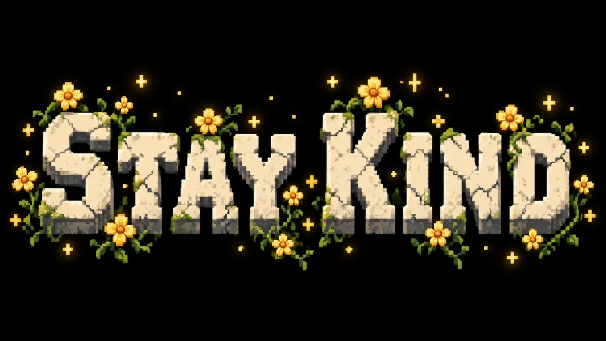 Undertale Font Generator sample showing Stay Kind