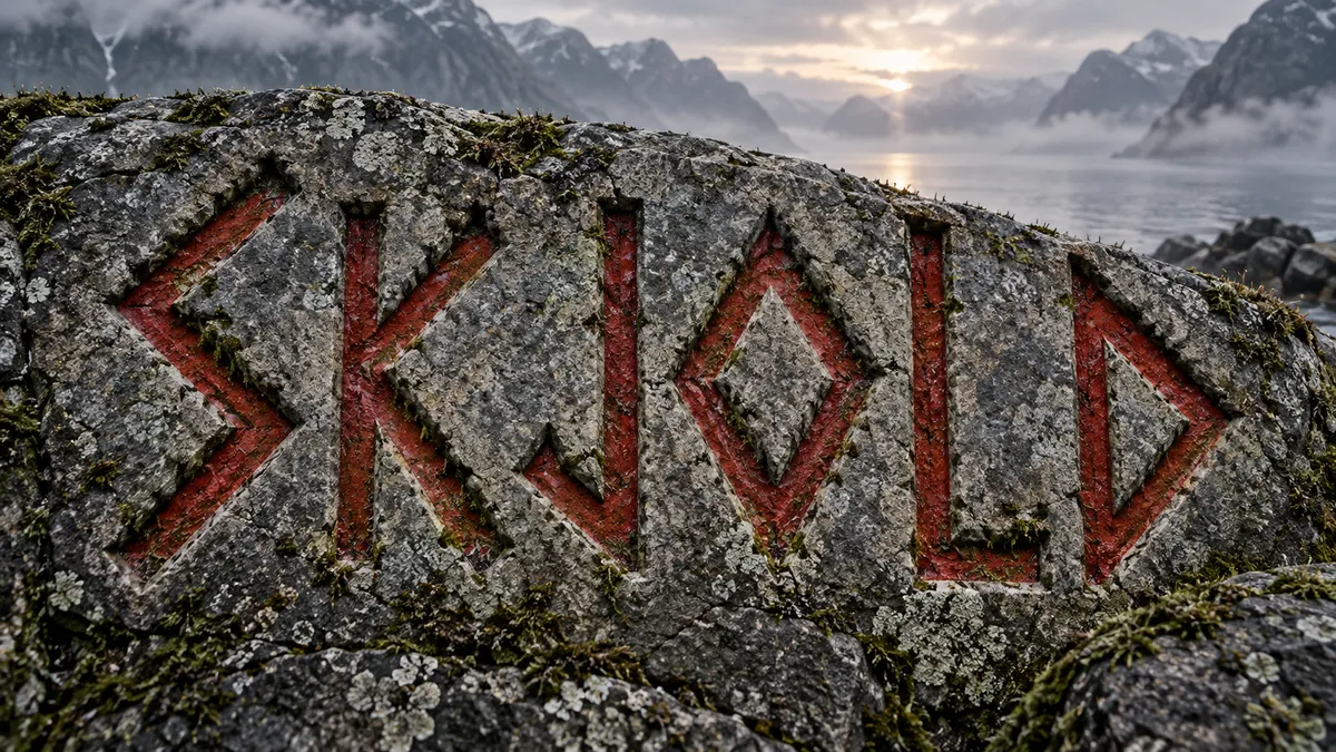 Viking Font Generator sample showing Skjold