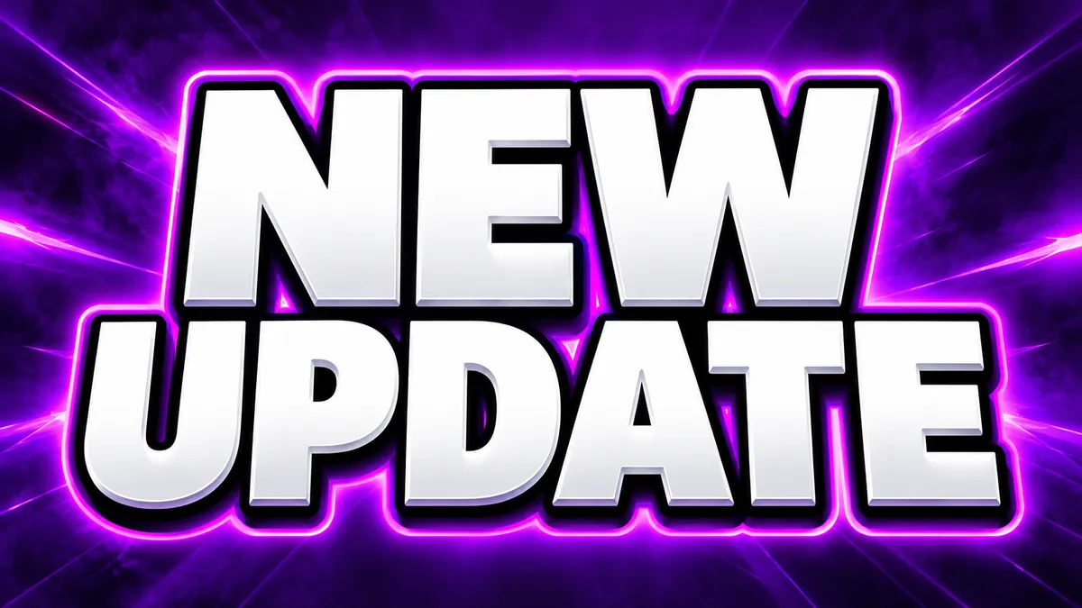 YouTube Thumbnail Font Generator sample showing NEW UPDATE